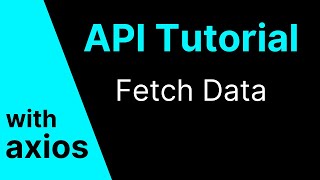 API Tutorial  Fetch Data with Axios  Example in React [upl. by Aleahcim587]