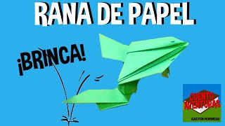 Como hacer una rana de papel Origami Manualidades para niños [upl. by Huggins]