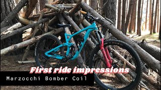 Marzocchi Bomber Z1 Coil and CR Coil  First ride report  Kangarilla MTB [upl. by Konstance484]