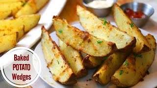 Baked Potato Wedges  Simple and Delicious [upl. by Shuma]