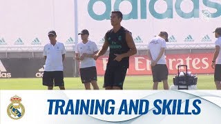 CRISTIANO RONALDOS first Real Madrid training session of the new season [upl. by Harim196]