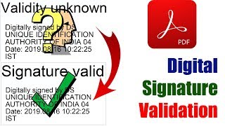 How to Validate PDF Digital Signature  Validity Unknown Solution [upl. by Atlante]