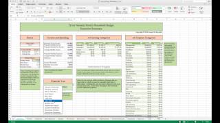 Household Budget Template and Tutorial Excel [upl. by Xylon]