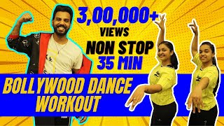 Bollywood Dance Workout At Home  35 Mins Non Stop Fat Burning Cardio 🔥  FITNESS DANCE With RAHUL [upl. by Alvord678]