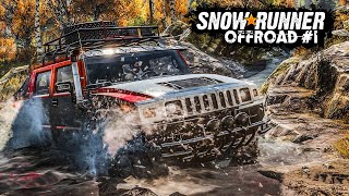 SNOWRUNNER 1 Brückenbau schwer beladen durch den Matsch  OFFROAD Simulation [upl. by Slayton]