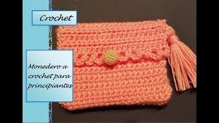 CROCHET PRIMEROS PASOS Monedero fácil para principiantes [upl. by Aneez]