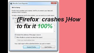 Mozilla Firefox Crashes problem fix [upl. by Adlaremse]