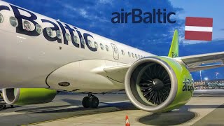 Air Baltic A220 ECONOMY class  TRIP REPORT  Riga to Tallin [upl. by Bonine377]