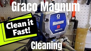 How to Clean a Paint Sprayer Airless Paint Sprayer Cleaning Instructions Graco Magnum X5 X72019 [upl. by Imorej]