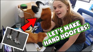 Fursuit Hand hooves prototyping Protoden [upl. by Ahsela]