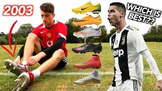 Testing ALL of Cristiano Ronaldos Football Boots 20032019 [upl. by Gnok]