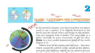 CLASS 6TH GEOGROPHY NCERT CHAPTER 2 GLOBE  LATITUDES AND LONGITUDES  PART 1 [upl. by Chansoo]