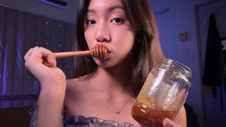 ASMR  Honeycomb  Sticky Satisfying Sounds [upl. by Ainot333]