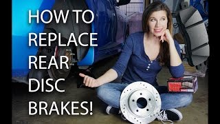 HOW TO REPLACE REAR DISC BRAKES  ROTORS AND PADS [upl. by Niajneb]