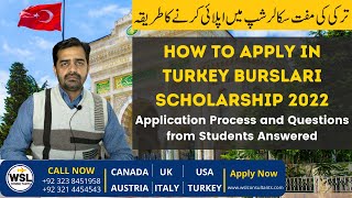 Turkey Burslari Application Process 2022 and Frequent Questions from Students [upl. by Ingham748]