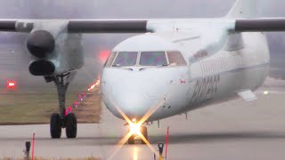 Air Canada Express Dash8 Q400 CloseUp Takeoff [upl. by Machos]