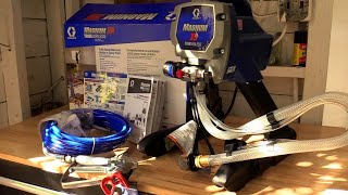 Using My New Graco Magnum X5 Airless Sprayer [upl. by Chancellor407]