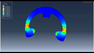 ERing retaining ring installation Abaqus [upl. by Nylsej]