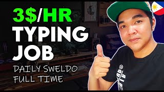 TYPING JOB Online Jobs Work From Home Daily Sweldo For Beginners [upl. by Cirdor572]