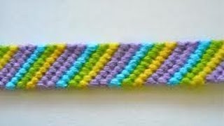 Friendship Bracelets for BeginnersCandy Stripe Bracelet [upl. by Hourigan260]