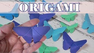 Como hacer mariposas de papel fáciles Origami Papiroflexia [upl. by Derfniw161]