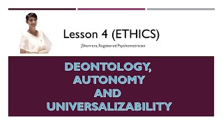 Lesson 4 Ethics Deontology and Universalizability [upl. by Hiett]