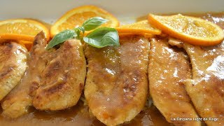 Pechugas de Pollo a la Naranja Receta Fácil y Rapida [upl. by Ziana]