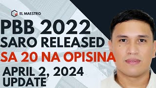 PBB 2022 SARO RELEASED APRIL 2 2024 [upl. by Olive]