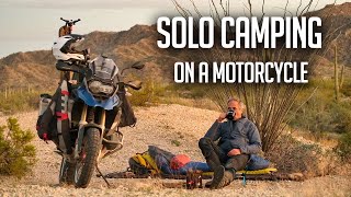 Motorcycle Camping Alone in the Desert [upl. by Karil]