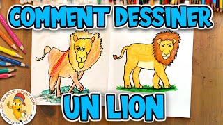 Comment dessiner un LION étape par étape  Dessin Pour Enfant [upl. by Aniratak]