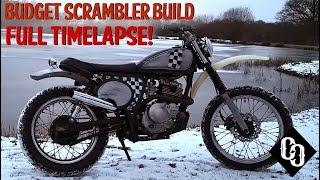 Budget Scrambler Build  Full Scrambler Motorcycle Timelapse [upl. by Vala]