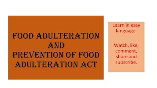 Food adulteration and Prevention of Food Adulteration act [upl. by Stock]