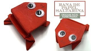 Rana De Papel Origami – Rana Saltarina Papiroflexia Fácil 🐸 [upl. by Nevak]