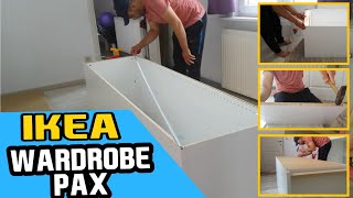 IKEA PAX Wardrobe Assembly Installation for Beginners [upl. by Bette]