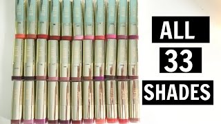 FULL COLLECTION  Milani Color Statement Lipsticks  Lip Swatches  Review [upl. by Faina143]