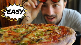 PIZZA LA PLUS FACILE DU MONDE 😲 Pizza Maison Moelleuse  Professeur Pizza [upl. by Oznecniv]