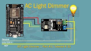 NodeMcu AC Light Dimmer  Part 1  Tutorial  32 [upl. by Kingdon]