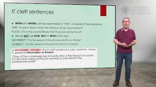 English Grammar Cleft sentences   UPV [upl. by Nalim]