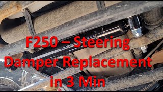 Quick How To  Replace Steering Damper 2017 Ford F250 Diesel [upl. by Aronael499]