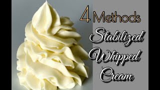 Stabilized Whipped Cream Easy Recipes  4 Methods  Whipped Cream Frosting [upl. by Eibur450]