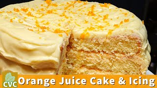 Orange Juice Cake with Concentrate  Orange Cake amp Icing [upl. by Ahsier99]