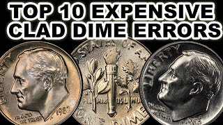 Top 10 Expensive Roosevelt Dime Errors YOU Should Look For In Pocket Change [upl. by Demahum]