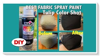 How to Use Tulip Instant Fabric Spray Paint  Product Review [upl. by Nomead]