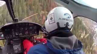 Helicopter Logging  Cockpit view AS350 B2 [upl. by Teage]