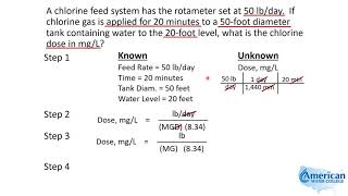 Water Treatment Math  Chlorine Dose Calculation [upl. by Alina]