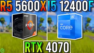 RTX 4070  Ryzen 5 5600X vs Intel i5 12400F [upl. by Bruning]