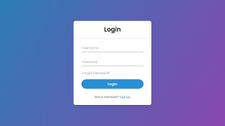 Animated Login Form using HTML amp CSS only  No JavaScript or jQuery [upl. by Pomfrey]