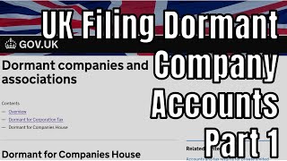 Filing Dormant Limited Company Accounts Part 1 Accounts to Companies House [upl. by Mohkos]