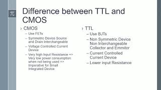 TTL vs CMOS Technology \\ Comparison \\ Interview Questions Electronic Devices and Circuits [upl. by Kipp]