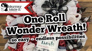 One Roll Wonder Mesh Wreath SO EASY [upl. by Irreg818]